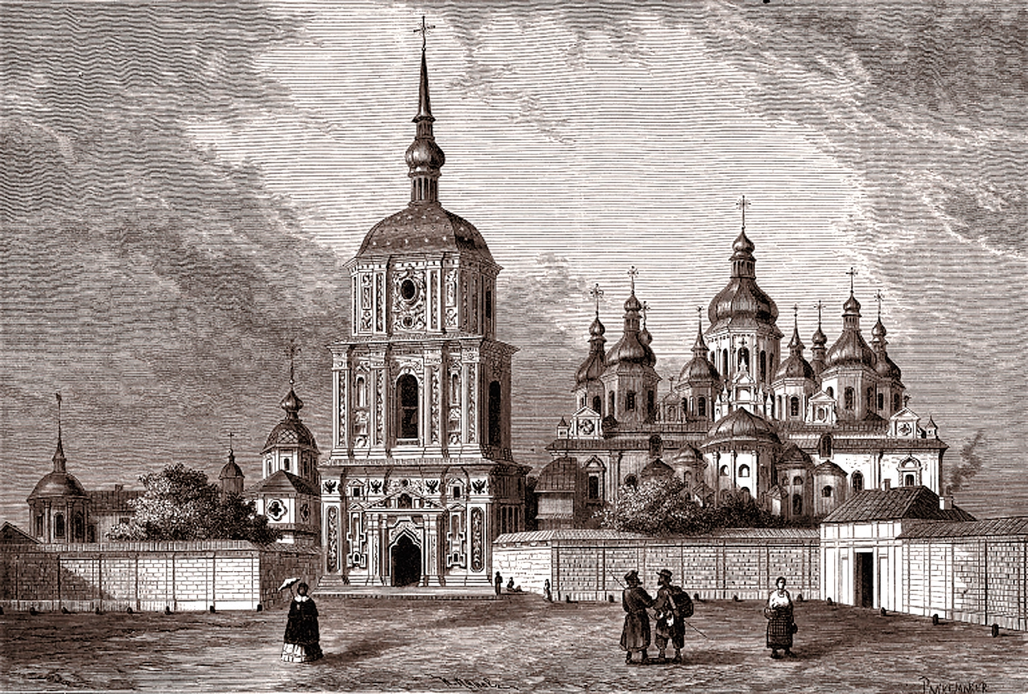 Софийский собор в Киеве. Гравюра XIX в.