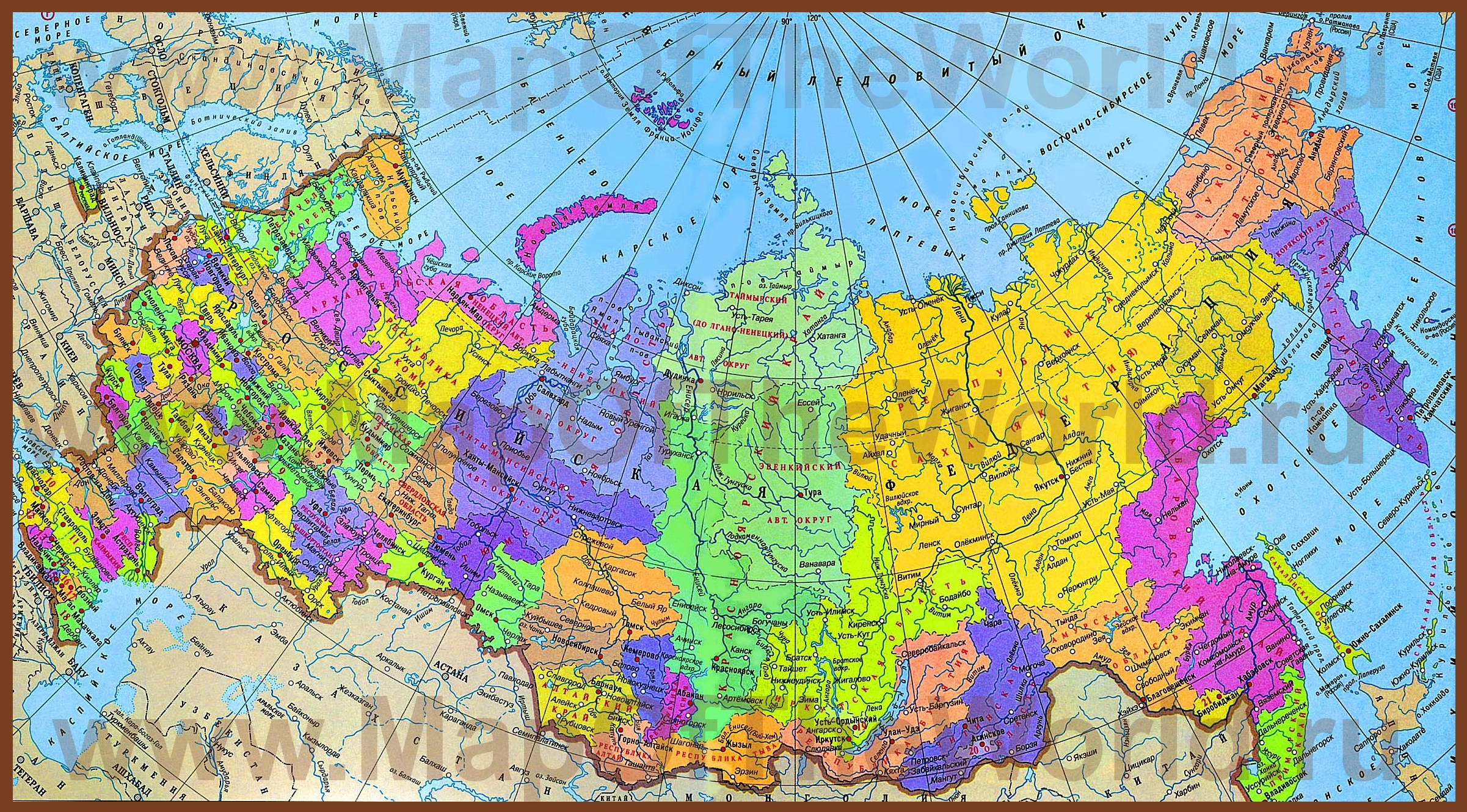 Карта. Россия до 2014 года